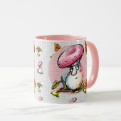 Funny Mushroom Cartoon Mug マグカップ (正面右)