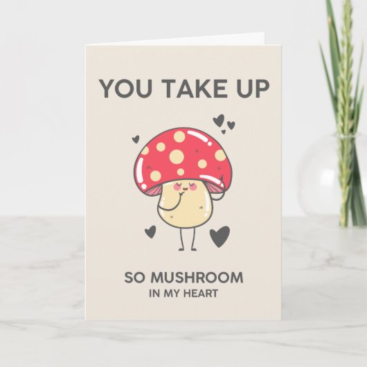 Funny Mushroom Pun Valentine シーズンカード (正面)