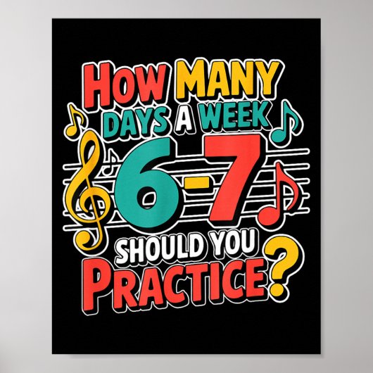 Funny Music Band Teacher Quote 6 7 Practice Meme S ポスター (正面)