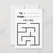 Funny Musician cat  coloring card and maze サンキューカード (裏面)