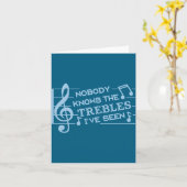 Funny Musicians Treble Joke Pun Music Teachers 2  カード (黄色い花)