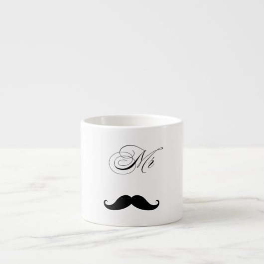 Funny Mustache Valentine Mug エスプレッソカップ (正面)