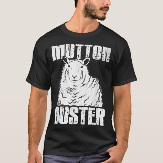 Funny Mutton Buster Sheep Rodeo Humor Design Tシャツ (正面)