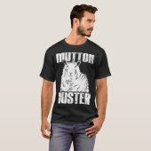 Funny Mutton Buster Sheep Rodeo Humor Design Tシャツ (正面フル)