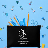 Funny My Brain is on Airplane Mode Coworker Simple アクセサリーポーチ