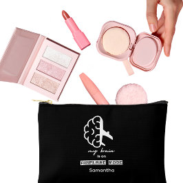 Funny My Brain is on Airplane Mode Coworker Simple アクセサリーポーチ