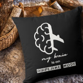 Funny My Brain is on Airplane Mode Coworker Simple クッション