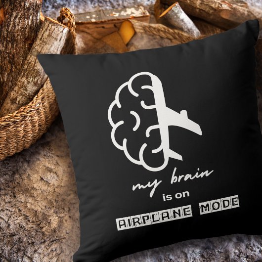 Funny My Brain is on Airplane Mode Coworker Simple クッション
