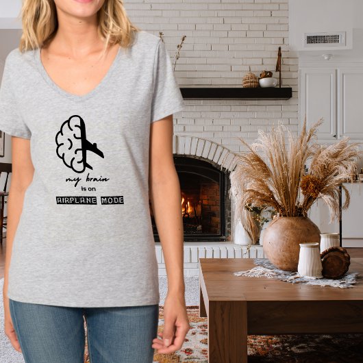 Funny My Brain is on Airplane Mode Coworker Simple Tシャツ