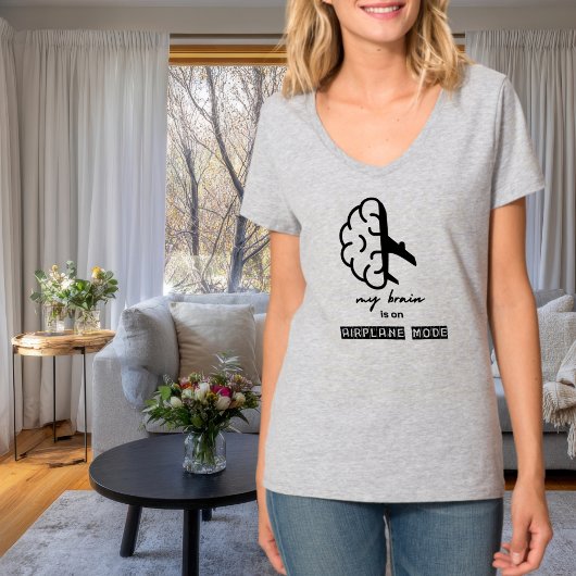 Funny My Brain is on Airplane Mode Coworker Simple Tシャツ