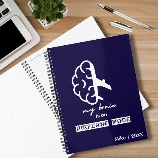 Funny My Brain is on Airplane Mode Simple Travel プランナー手帳