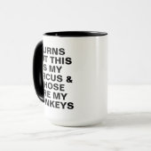 Funny My Circus My Monkeys Boss Humor マグカップ (正面左)