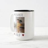 Funny My Favorite Child 2 Photo Custom ツートーンマグカップ (正面左)