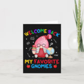 Funny My Favorite Gnomies Welcome Back To School T カード (正面)