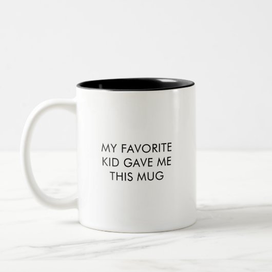 Funny My Favorite Kid Coffee Mug ツートーンマグカップ (左)