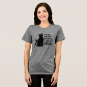 Funny My Favorite People Call Me MAMA Black Cat  トライブレンドＴシャツ (正面全面)