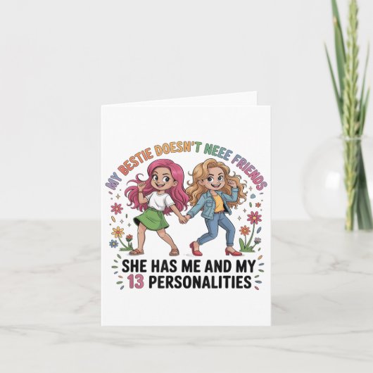 Funny My Ie Doesn't Need More Friends She Has Me  カード (正面)