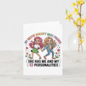 Funny My Ie Doesn't Need More Friends She Has Me  カード (黄色い花)