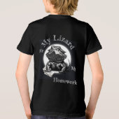 Funny "My Lizard Ate My Homework" Black トライブレンドTシャツ (裏面)