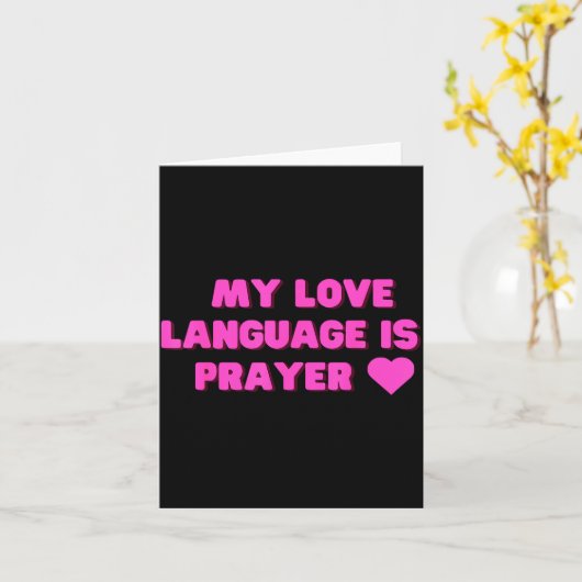 Funny My Love Language Is Prayer Jesus Christian  カード (黄色い花)
