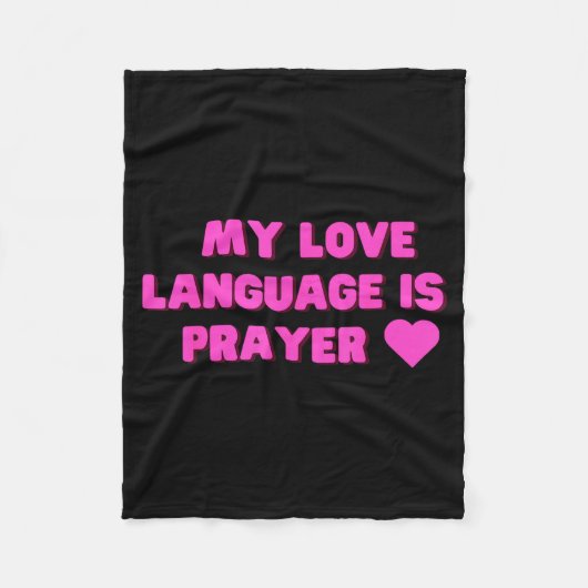 Funny My Love Language Is Prayer Jesus Christian フリースブランケット (正面)