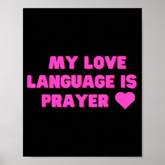 Funny My Love Language Is Prayer Jesus Christian  ポスター (正面)