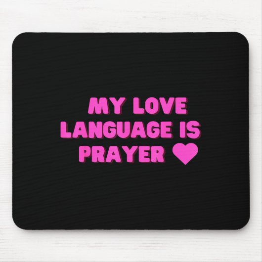 Funny My Love Language Is Prayer Jesus Christian  マウスパッド (正面)