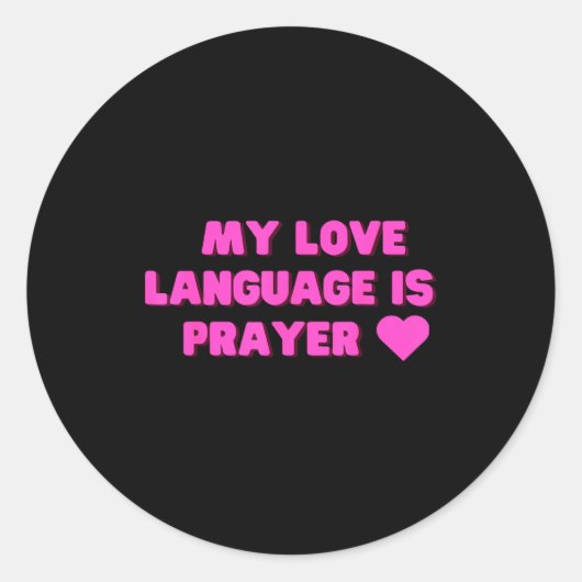 Funny My Love Language Is Prayer Jesus Christian  ラウンドシール (正面)