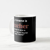 Funny My Nickname Is Teacher But My Full Name Is T コーヒーマグカップ (正面左)