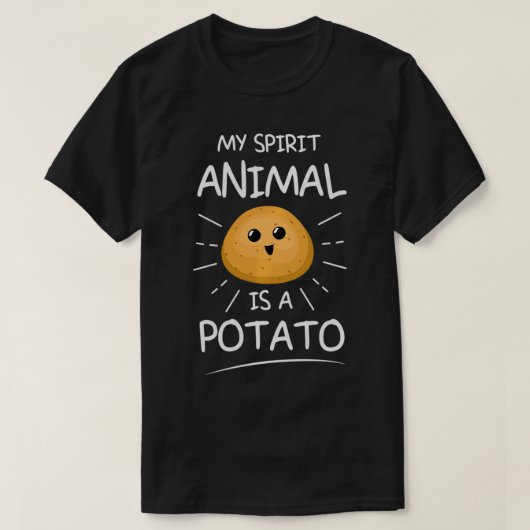 Funny My Spirit Animal Is A Potato Cute Potato Pul Tシャツ (デザイン正面)
