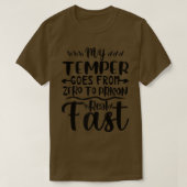 Funny My Temper Goes From Zero To Prison Real Fast Tシャツ (デザイン正面)