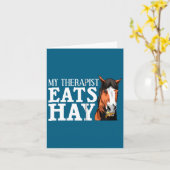 Funny My Therast Eats Hay Gift For Horse Lover M  カード (黄色い花)
