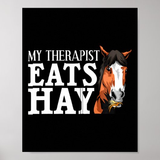 Funny My Therast Eats Hay Gift For Horse Lover M  ポスター (正面)