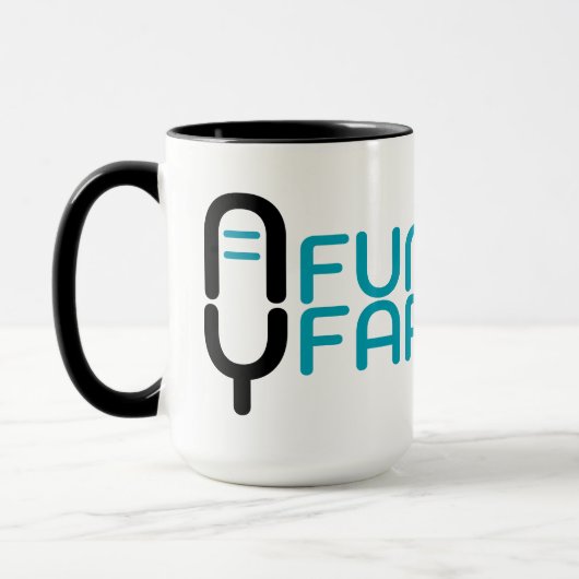 Funny N Farbsy Microphone Logo & Wordmark Mug マグカップ (左)