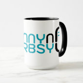 Funny N Farbsy Microphone Logo & Wordmark Mug マグカップ (正面右)