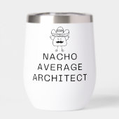 Funny Nacho Average Architect Pun Cute Mustache (背面)