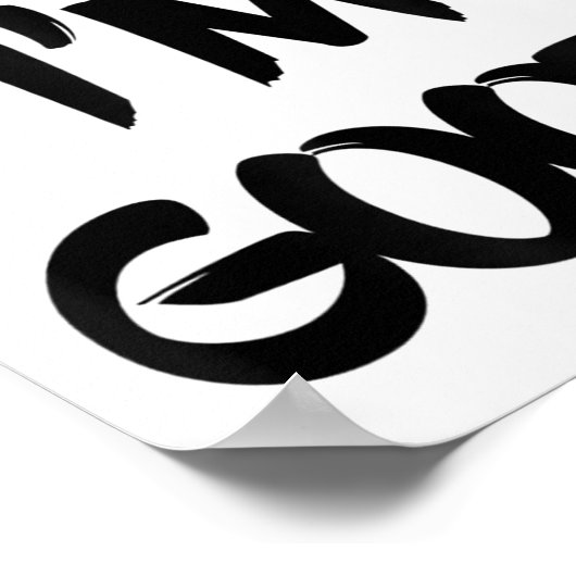 Funny Nah I'm Good Sarcastic Quote Gift  ポスター (角)