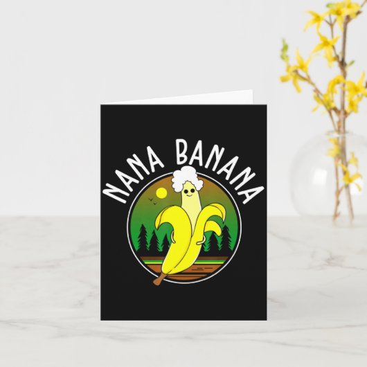 Funny Nana Banana  カード (黄色い花)