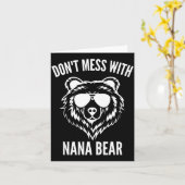 Funny Nana Bear Shirt Don't Mess With Nana Bear Gr カード (黄色い花)