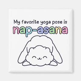 Funny "Nap-asana" Sleepy Cloud Yoga Pose Magnet マグネット