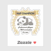 Funny Nap Champion Panda Sticker シール (シート)