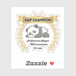 Funny Nap Champion Panda Sticker シール