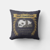 Funny Nap Champion Pillow – Cute Panda Cushion クッション (正面)