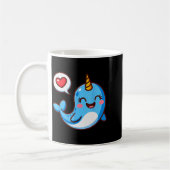 Funny Narwhal Art For Men Women Kids Narwhal Lover コーヒーマグカップ (左)