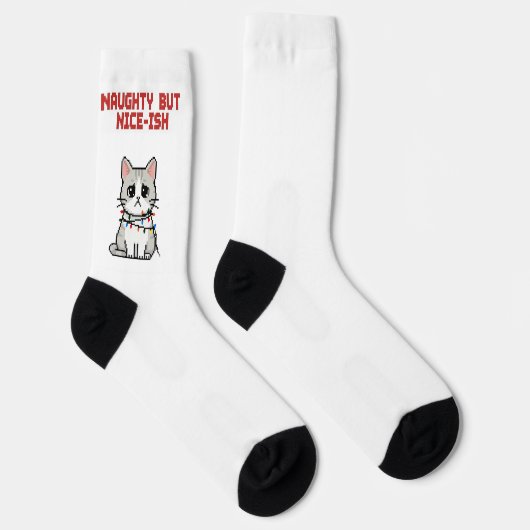 Funny Naughty but Nice-ish Christmas Socks ソックス (右)