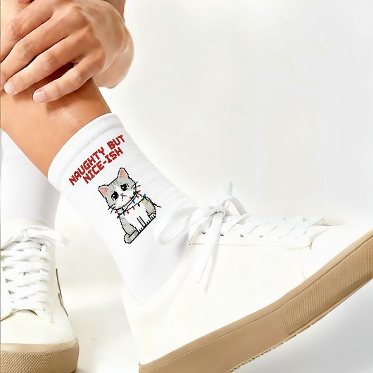 Funny Naughty but Nice-ish Christmas Socks ソックス