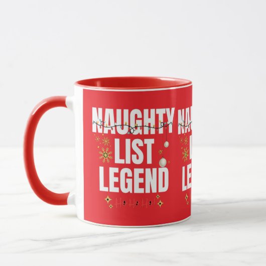Funny naughty list マグカップ (左)
