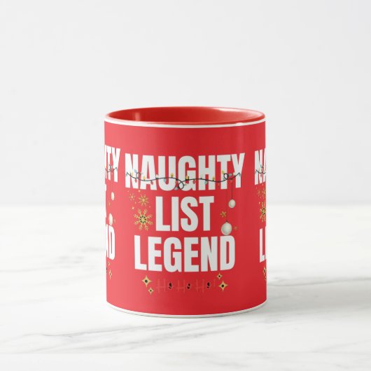 Funny naughty list マグカップ (中央)