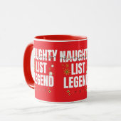 Funny naughty list マグカップ (正面左)
