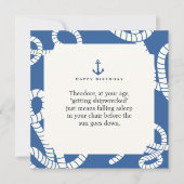 Funny Nautical "Shipwrecked" Birthday Card (正面)